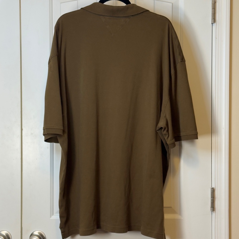 Tommy Hilfiger Mens 4XL Brown Classic Fit Short Sleeve Pique Polo Shirt Logo - Picture 3 of 9